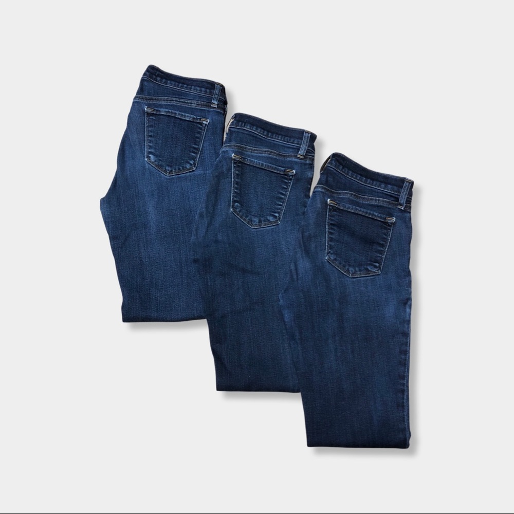 Lot Of 3 J Brand Metropol Metropolitan Dark Wash 620 Super Skinny Leg Jeans 27